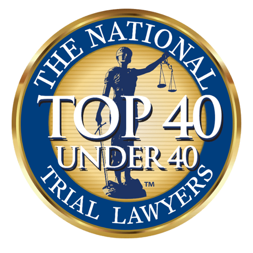 Top 40 Under 40 Trial Lawyers Award badge